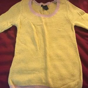 Yellow and tan spring sweater
